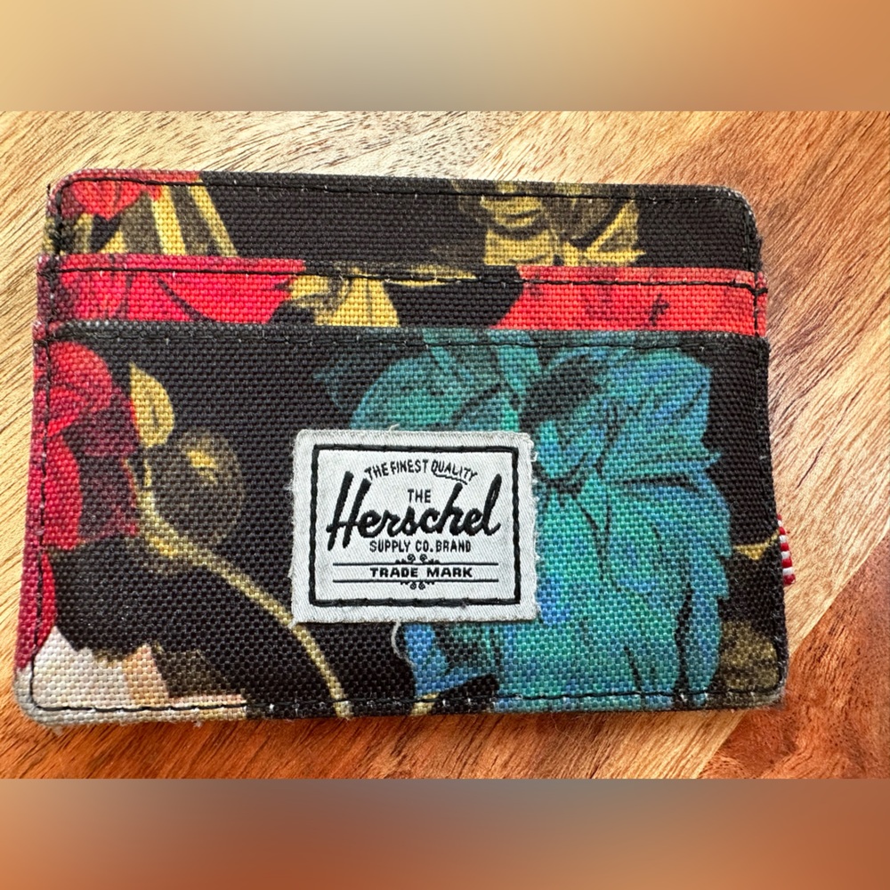 Herschel Supply Company Floral Key & Card Holder - Black, Red, Blue